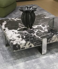 Black Bvlgari marble indoor coffee table furniture factory production wholesale price