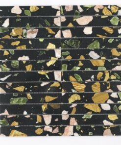 Black Terrazzo Stone Mosaic toilet kitchen backsplash tile China factory wholesaler