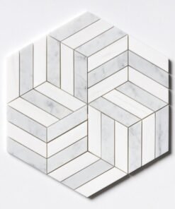 Hexagonal Stone Mosaic Waterjet Cutsomized Floor&Wall Tiles