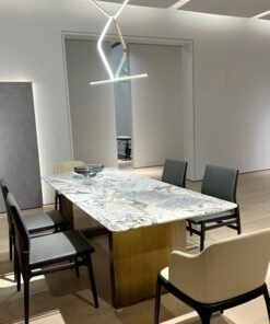 Light luxury marble table Stone Table Italian minimalist high-end designer table 8 people rectangular table