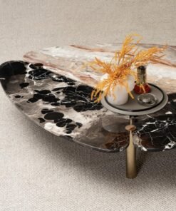 Luxury Modern Furniture Coffee Table with Marble for Living Room Venice Brown High Quality