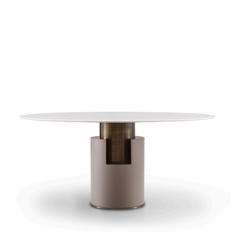 Luxury Modern White Mable Top Coffee Table Living Room Stainless Steel Leg Round Coffee Table