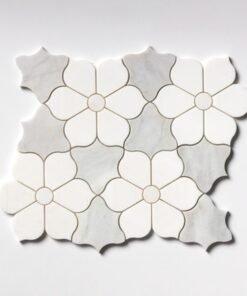Marble White stone mosaic Waterjet Cutsomized Floor Tiles