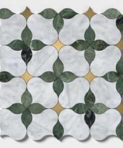 Marble stone mosaic Waterjet cut Bathroom Tiles