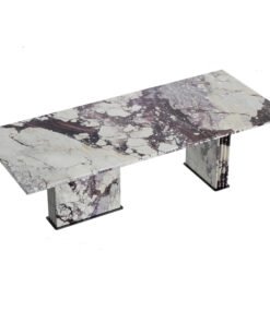 Modern Classic Rectangle Silhouette Calacatta Viola Marble Coffee Table Stone Design for Living Room Kitchen Use Home Furniture