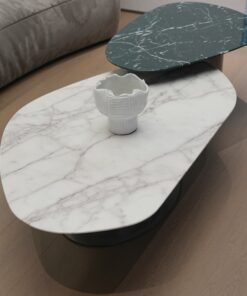 Modern Coffee Table With Marble Top Stone Furniture Marble Furniture Table White and Green Marble Luxury Contemporary Home Bedroom Living Room Marble Coffee Table Set