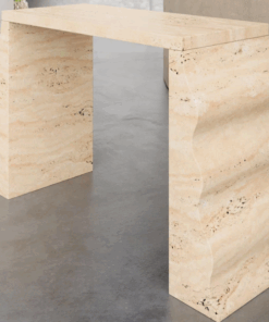 Modern Customized marble stone Furniture Custom Travertine Stone Console Table Entryway Table China Factory customized cheap price