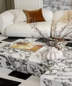 Modern Furniture Best Price Stone table Stone Furniture Coffee Table Low Plinth Marble Living Room Luxury Natural Customized Violet Coffee Table