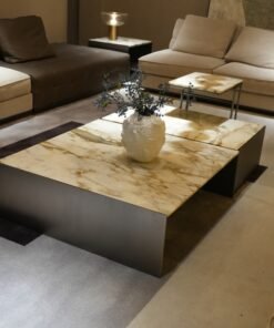 Modern Stone Table Marble Top Marble Table Brown Table Dining Custom Made Factory Discount