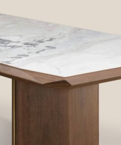 Modern Wood Top Marble Rectangle Tables 8-10 Seater Chairs Set Luxury Room Solid Wooden SquareDining Table