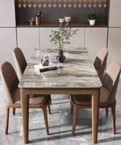 Modern dining Furniture Cheap Price Stone table Sintered Stone dining table chair set  6 seaters kitchen tables furniture farm style designs