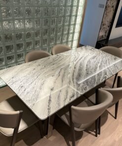 Modern luxury stone custom made Stone Table Dining Table Restaurant Hotel Dining Table for Dining Room Large Size Villa Hotel