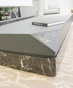 New Arrival Modern Stone Furniture Center Table Coffee Table Square Marble Wood Coffee Table Home Decorative Unique Design