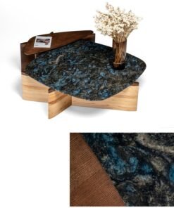 New Edge Coffee Tables with Solid Wood Smart Coffee Table Living Room Furniture Outdoor Tables with Metal Modern Design