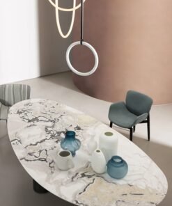 Newstar Natural Elegant Marble stone table White Marble Top Rectangle Dinning Table And Coffee Table