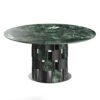 Superior Quality Travertine Concrete Texture Stone Table High End Pine Green Marble Dining Table With Patterns