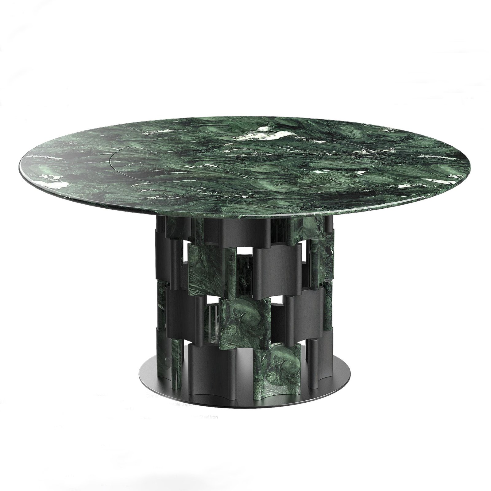 Superior Quality Travertine Concrete Texture Stone Table High End Pine Green Marble Dining Table With Patterns