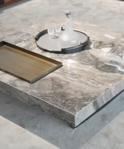 Unique New Design Stone Table Marble Stone Top Coffee Table Square Luxury Coffee Tables For Home Use Luxury Living Room